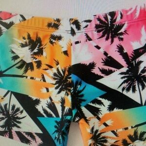 Tropical Palm Print Kids Shorts